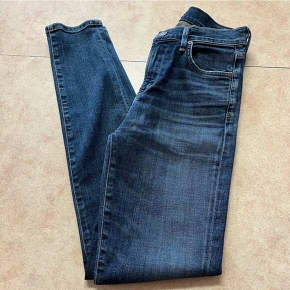 Citizens Of Humanity Denim - Citizens Of Humanity Rocket High Rise Dark Wash Skinny Denim Jeans